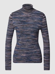 Rollkragenpullover mit Streifenmuster Modell 'Space Rolli' von s.Oliver RED LABEL Grau - 46