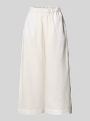 Wide leg linnen broek met elastische band, model 'MINNIE' van MM - 37