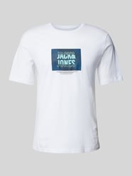 T-shirt z nadrukiem z logo model ‘HUDSON’ od Jack & Jones - 35