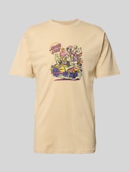 T-Shirt mit Label-Print Modell 'JOHNSON' von SANTA CRUZ Beige - 42