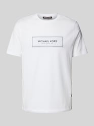 T-Shirt mit Label-Patch Modell 'NEW FLAGSHIP' von Michael Kors Weiß - 40