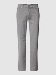 Straight fit stretchbroek met logodetail van Brax Grijs / zwart - 46