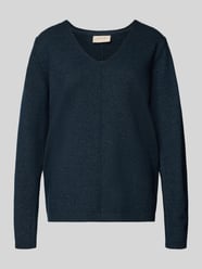 Sweter z dzianiny ze szwem działowym model ‘Claura’ od FREE/QUENT - 48