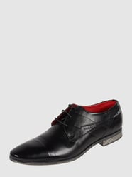 Veterschoen van leer  van bugatti Grijs / zwart - 20