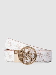 Gürtel mit Allover-Logo-Muster von Guess Weiß - 6