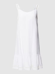 Mini-jurk van pure viscose met ajourpatroon van Pinklabel Wit - 4