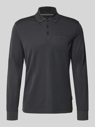 Regular Fit Poloshirt aus Baumwoll-Mix mit Brusttasche von bugatti - 1