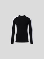 Longsleeve in Two-Tone-Machart von Balmain Schwarz - 3