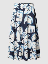 Midirok met all-over motief van Luisa Cerano Blauw / turquoise - 40