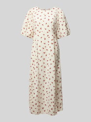 Midi-jurk met pofmouwen, model 'ROSEY' van ICHI - 37