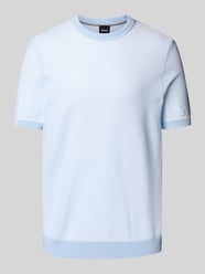 T-shirt z imitacji dzianiny model ‘Jianfranco’ od BOSS - 39