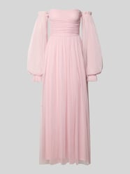 Abendkleid in Midilänge mit Raffungen von Lace & Beads Pink - 46