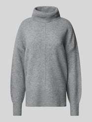 Rollkragenpullover mit erhabener Naht Modell 'MALOU' von Pieces Grau - 38