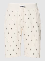 Sweatshorts mit Allover-Logo Modell 'LIQUID COTTON SLIM SHORT' von Polo Ralph Lauren Underwear Grau / Schwarz - 11