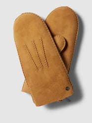 Fingerlose Handschuhe aus echtem Lammfell von Roeckl Braun - 4