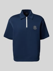koszulka polo o kroju loose fit z wyhaftowanym logo od Armani Exchange - 4