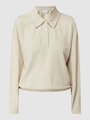 Bluza z kołnierzykiem polo model ‘Anna’  od Only Beżowy - 30
