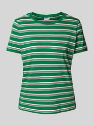 T-shirt z prążkowanymi wykończeniami od Jake*s Casual - 7