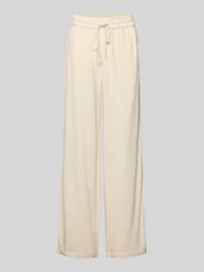 High Waist Hose aus Viskose-Leinen-Mix Modell 'VIVA-GULIA' von Selected Femme Beige - 4
