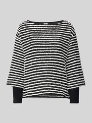 Loose Fit Sweatshirt mit Strukturstreifen von s.Oliver BLACK LABEL Schwarz - 2