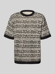 T-shirt met structuurmotief, model 'Rocco' van Redefined Rebel Beige - 8