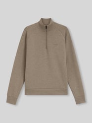 Sweatshirt mit halblangem Reißverschluss von BOSS Green Beige - 47