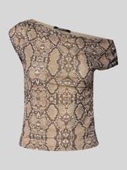 T-Shirt im asymmetrischen Schnitt von Gina Tricot Beige - 36