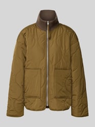 Gewatteerd jack met gebreide opstaande kraag model 'SERENA' van JJXX Beige - 1