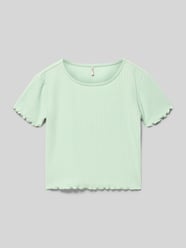 t-shirt o kroju regular fit z dodatkiem wiskozy model 'KONELLA' od ONLY - 1