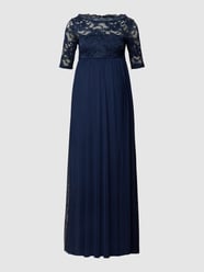 Umstands-Maxikleid mit floraler Spitze von Mamalicious Blau - 6