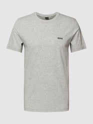 T-shirt met labelprint, model 'Tee' van BOSS Green Grijs / zwart - 32