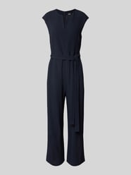 Jumpsuit mit Bindegürtel Modell 'DIMPA' von BOSS Blau - 15