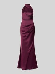Abendkleid mit Zierfalten von Rinascimento Bordeaux - 2