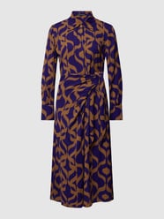 Midi-jurk van pure viscose in wikkellook van Luisa Cerano Bruin - 45