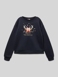 Regular fit sweatshirt van een mix van katoen en viscose, model 'YDA LIFE XMAS' van Only - 35