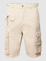 Cargoshorts mit Reißverschlusstasche von Low Lights Studios Beige - 29