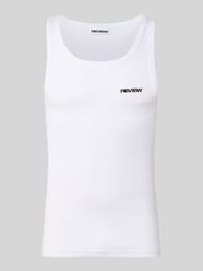 Tanktop in riblook met logo van REVIEW - 22