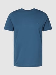 T-shirt met labelstitching van Lerros Blauw / turquoise - 7