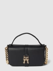 Torba na ramię z aplikacją z logo model ‘TH PLUSH CROSSOVER’ od Tommy Hilfiger Czarny - 38