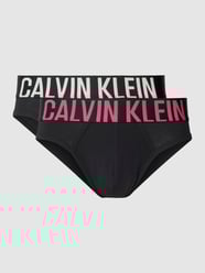 Majtki z elastycznym paskiem z logo w zestawie 2 szt. od Calvin Klein Underwear Fioletowy - 42