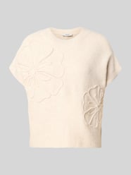 Strickshirt mit Rundhalsausschnitt Modell 'OMEA' von b.young Beige - 18