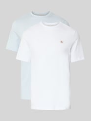 T-shirt met label-patch model 'BADGE' in 2-pack van Calvin Klein Jeans - 10