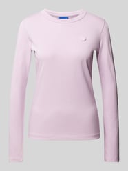 Longsleeve mit geripptem Rundhalsausschnitt von Hugo Blue Rosa - 1