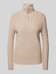 Strickpullover mit Troyer-Kragen von Christian Berg Woman Beige - 11