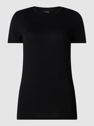 T-Shirt mit Rundhalsausschnitt von Schiesser Schwarz - 7