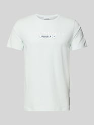 T-Shirt mit Label-Print Modell 'Copenhagen' von Lindbergh Blau - 36