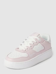 Sneakers van leermix met contrastgarnering van KARL KANI Roze - 13