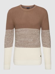 Strickpullover mit Colour-Blocking-Design von JOOP! Jeans Braun - 34