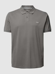 PLUS SIZE Poloshirt mit seitlichen Schlitzen von S.Oliver Plus Grau - 38
