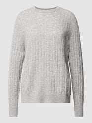 Strickpullover mit Zopfmuster von Jake*s Casual Grau - 32